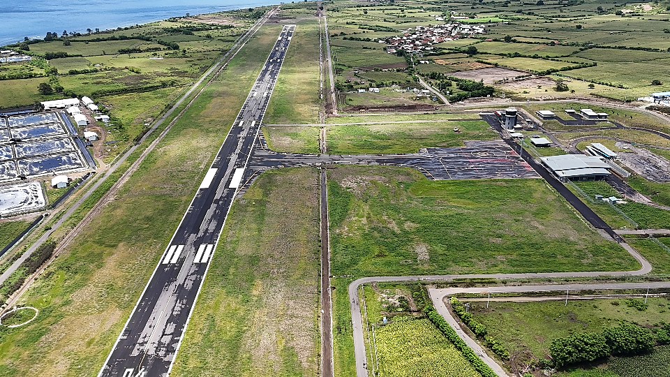 New regional airport runway on the southwest coast of Sumbawa